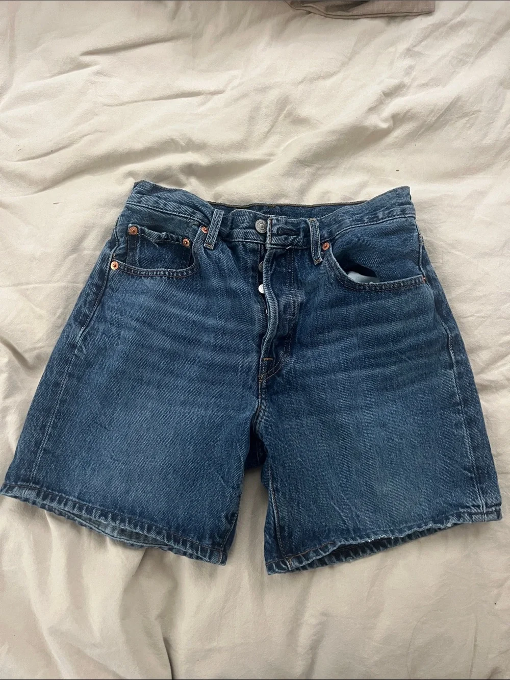 Levi's 501 Mid Thigh Denim Shorts